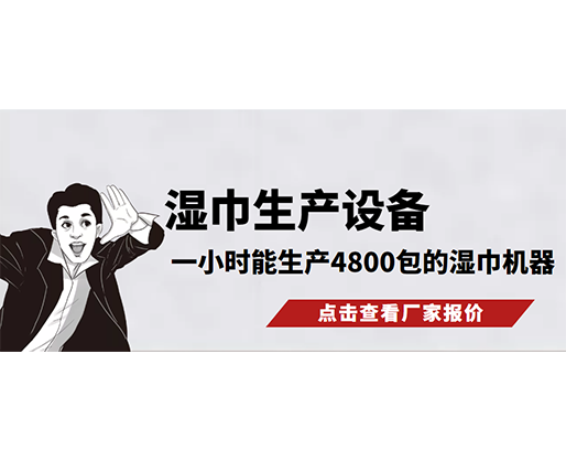 濕巾生產(chǎn)設(shè)備，一小時(shí)能生產(chǎn)4800包的濕巾機(jī)器，需要多少錢