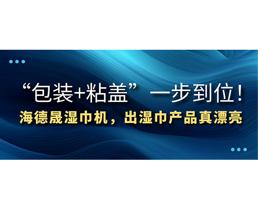 “包裝+粘蓋”一步到位！海德晟濕巾機(jī)，出濕巾產(chǎn)品真漂亮